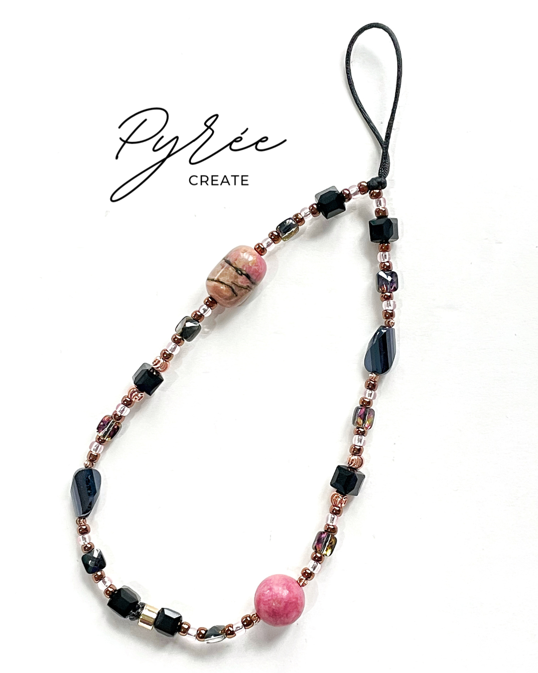 Vol VII. Black and Pink - Rhodonite