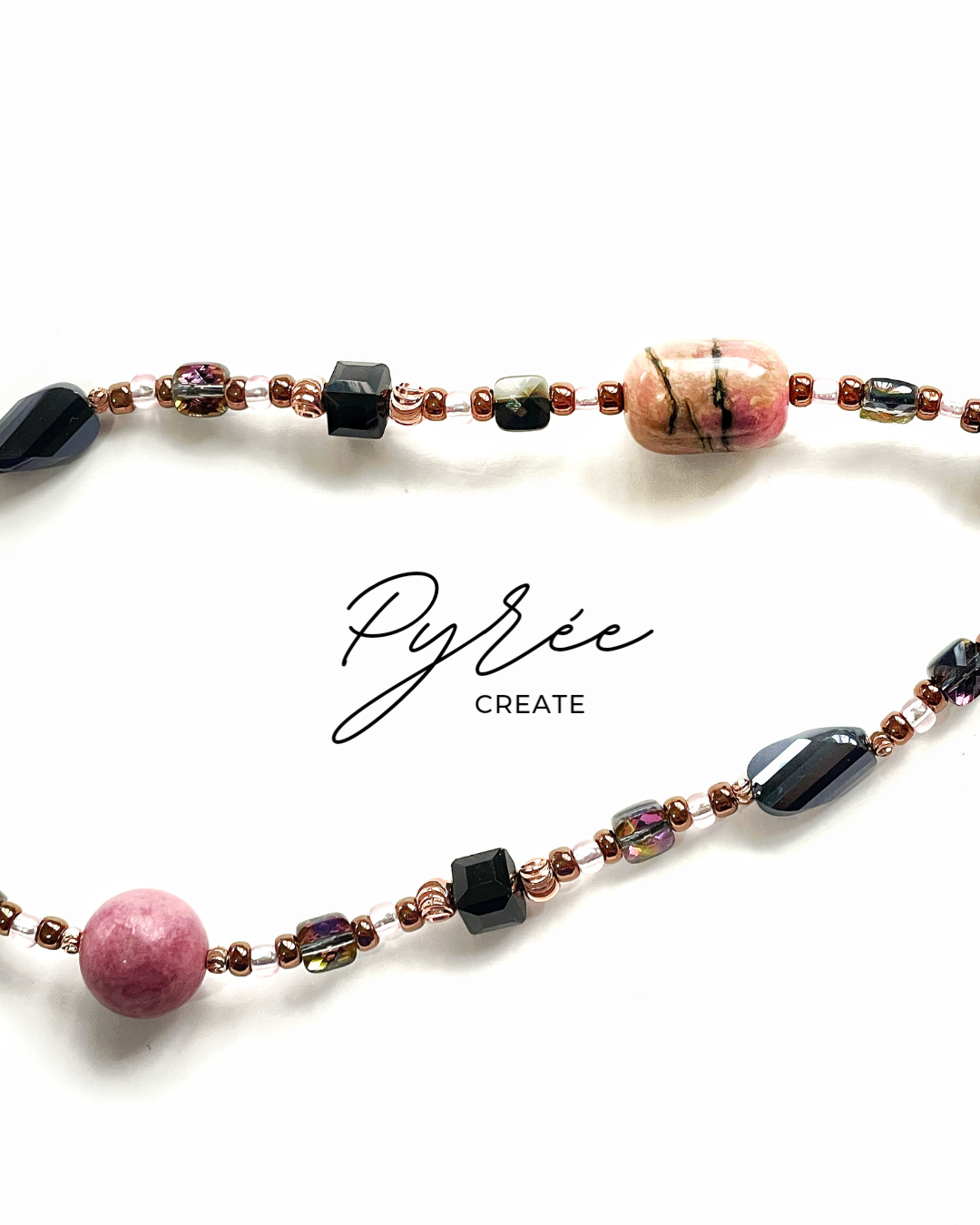 Vol VII. Black and Pink - Rhodonite