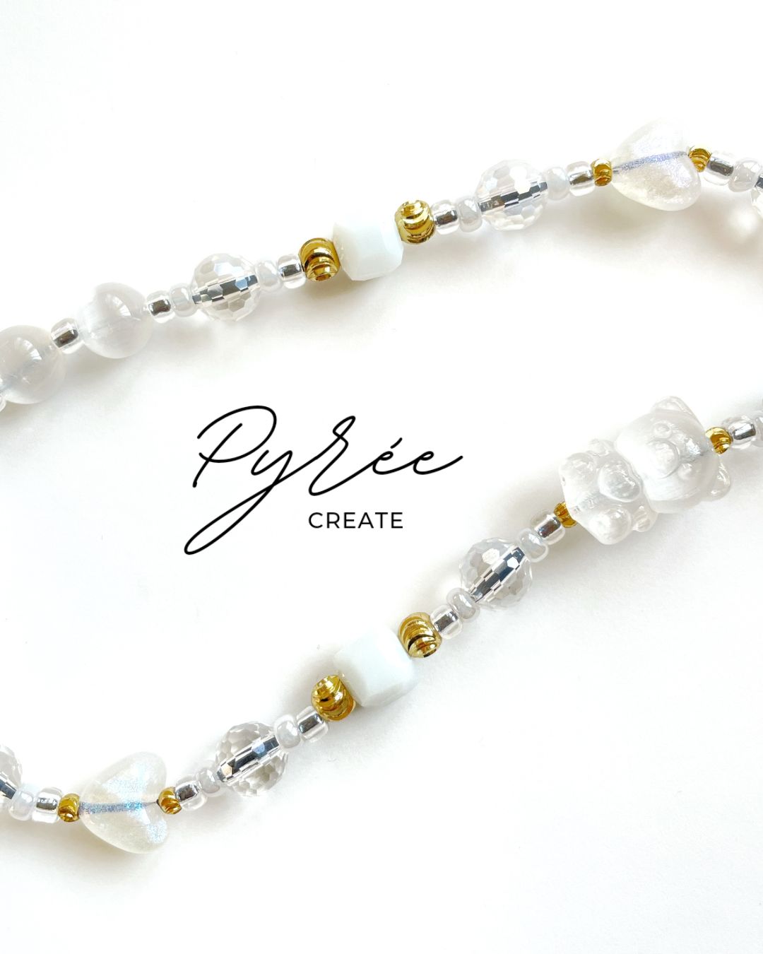 Vol VII. White Polar Care Bear - Selenite Satin Spar