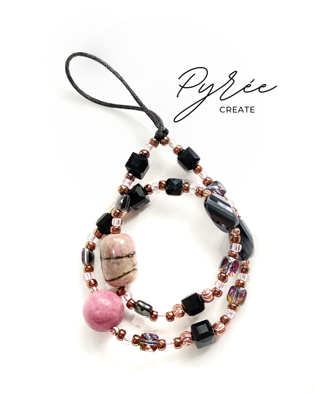 Vol VII. Black and Pink - Rhodonite