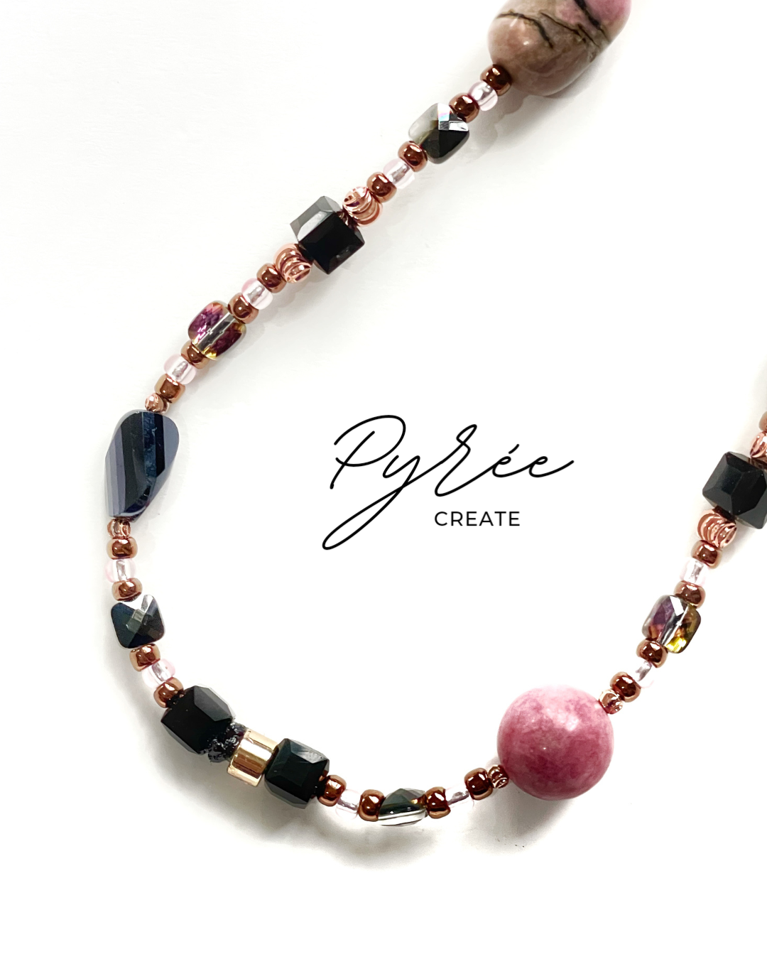 Vol VII. Black and Pink - Rhodonite