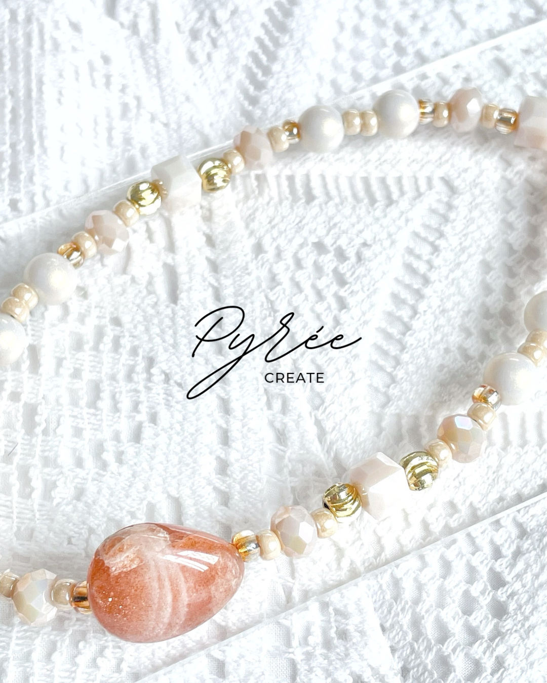 Vol VI. Peachy Sun - Peach Moonstone w/ Sunstone