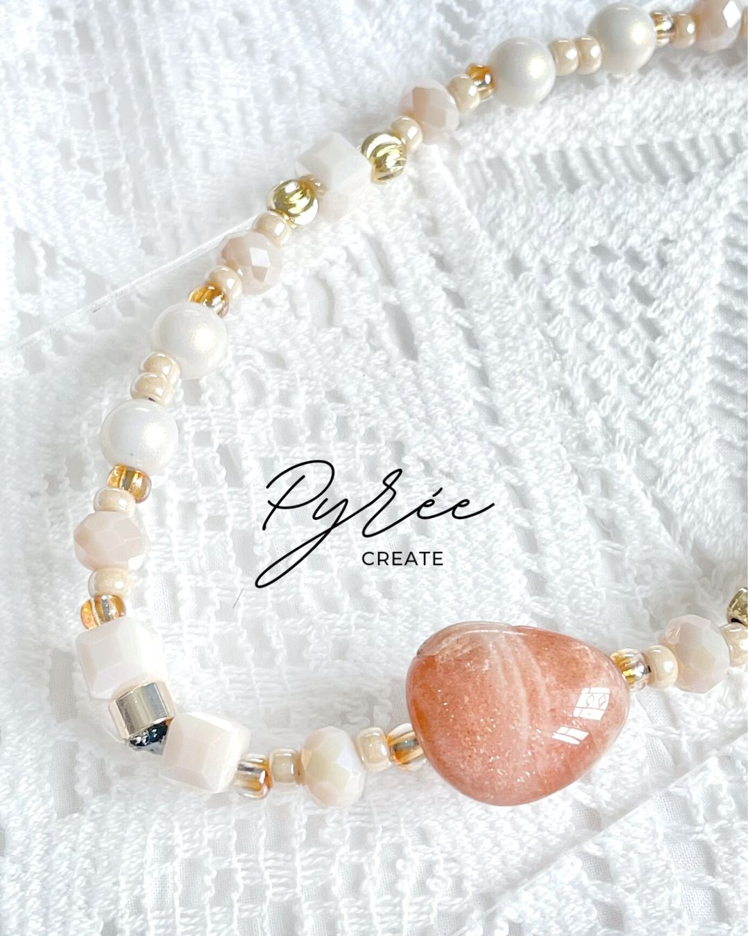 Vol VI. Peachy Sun - Peach Moonstone w/ Sunstone