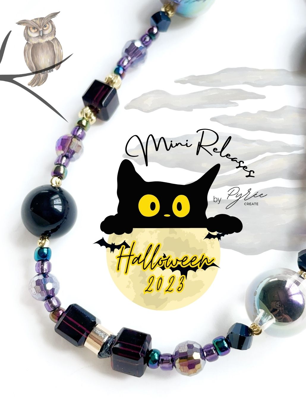 [Halloween 2023] Cat of Luck - Rainbow Obsidian